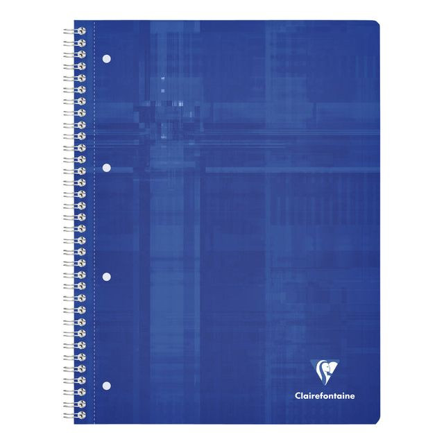 Collegeblok Clairefontaine Studium A4+ 4-gaats 80blz ruit 5x5mm assorti | 5 stuks