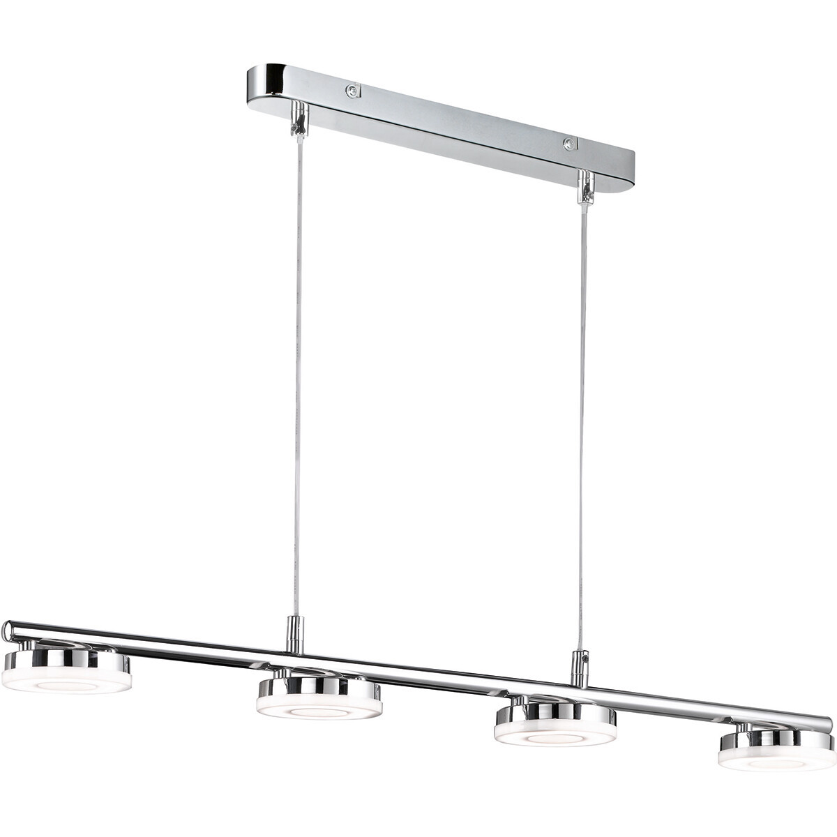 LED Hanglamp - Trion Renny - 16W - Warm Wit 3000K - Rechthoek - Glans Chroom - Aluminium