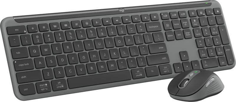 Logitech MK950 Signature Slim Draadloze Toetsenbord en Muis Combo Qwerty Zwart