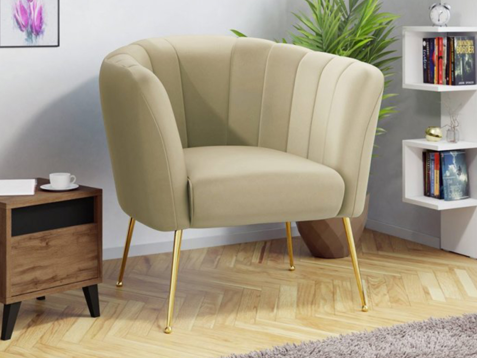 Fauteuil GILARDI ivoor