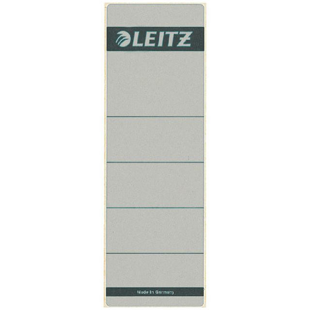 Rugetiket Leitz breed/kort 62x192mm zelfklevend grijs | 10 stuks