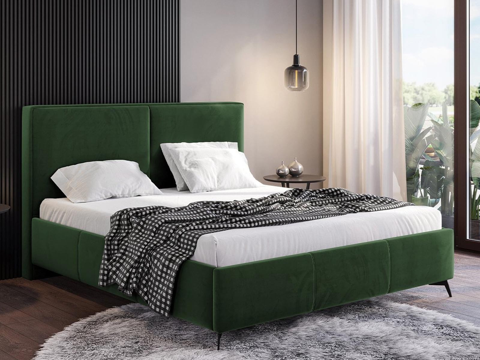 Tweepersoonsbed MAGNETA 160x200 cm groen