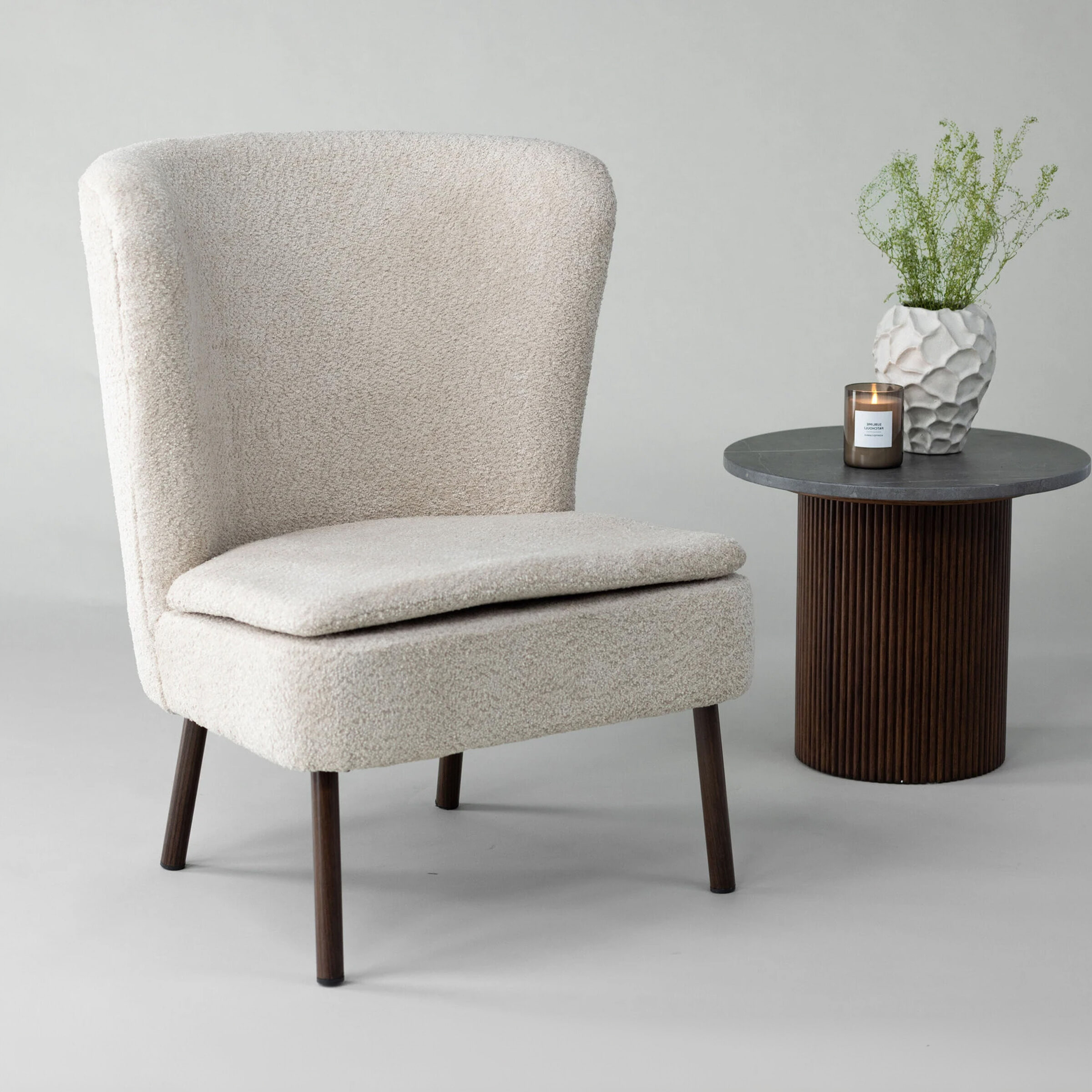 Nohr Fauteuil Dillion Bouclé - Beige