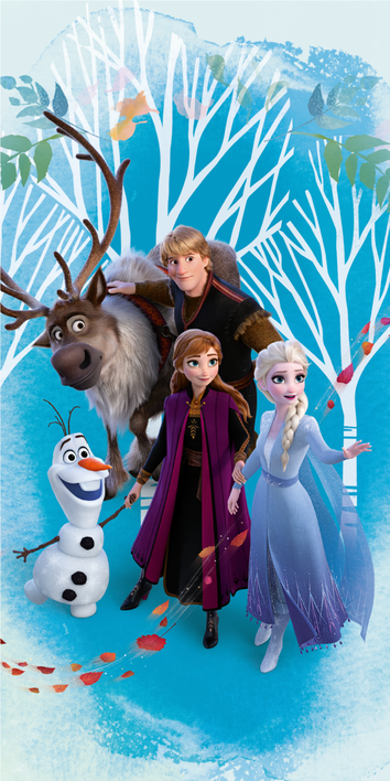 Disney Frozen Blue Strandlaken 70 x 140 cm