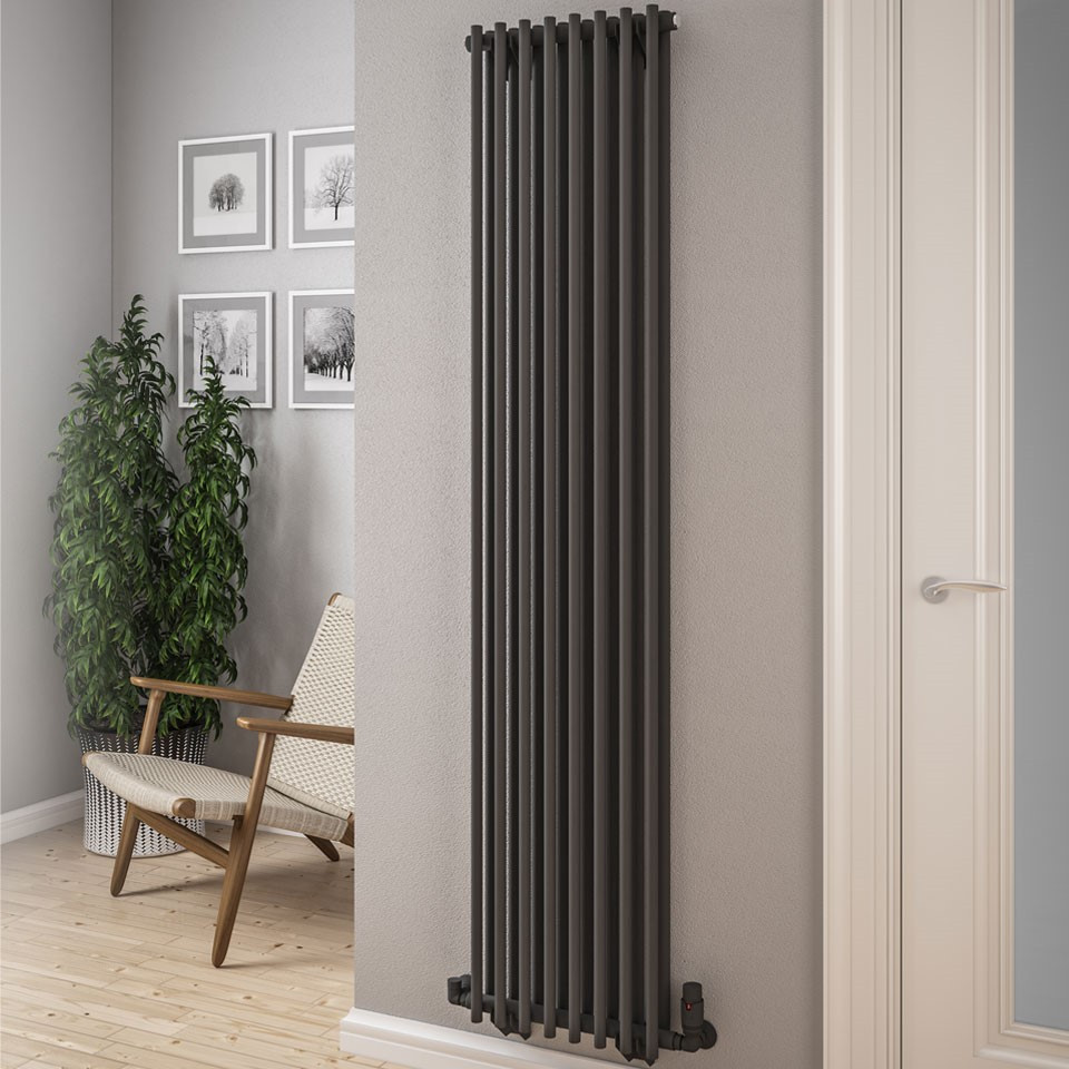 Eastbrook Murano radiator 50x180cm 1667W antraciet