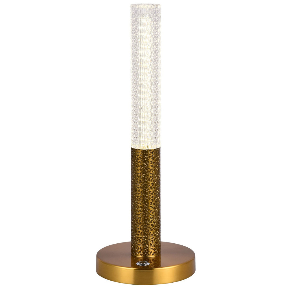 Настольная лампа латунь Dew Drops Tube Brass One Table Lamp