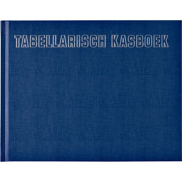 Kasboek tabellarisch 210x160mm 96blz 8 kolommen blauw