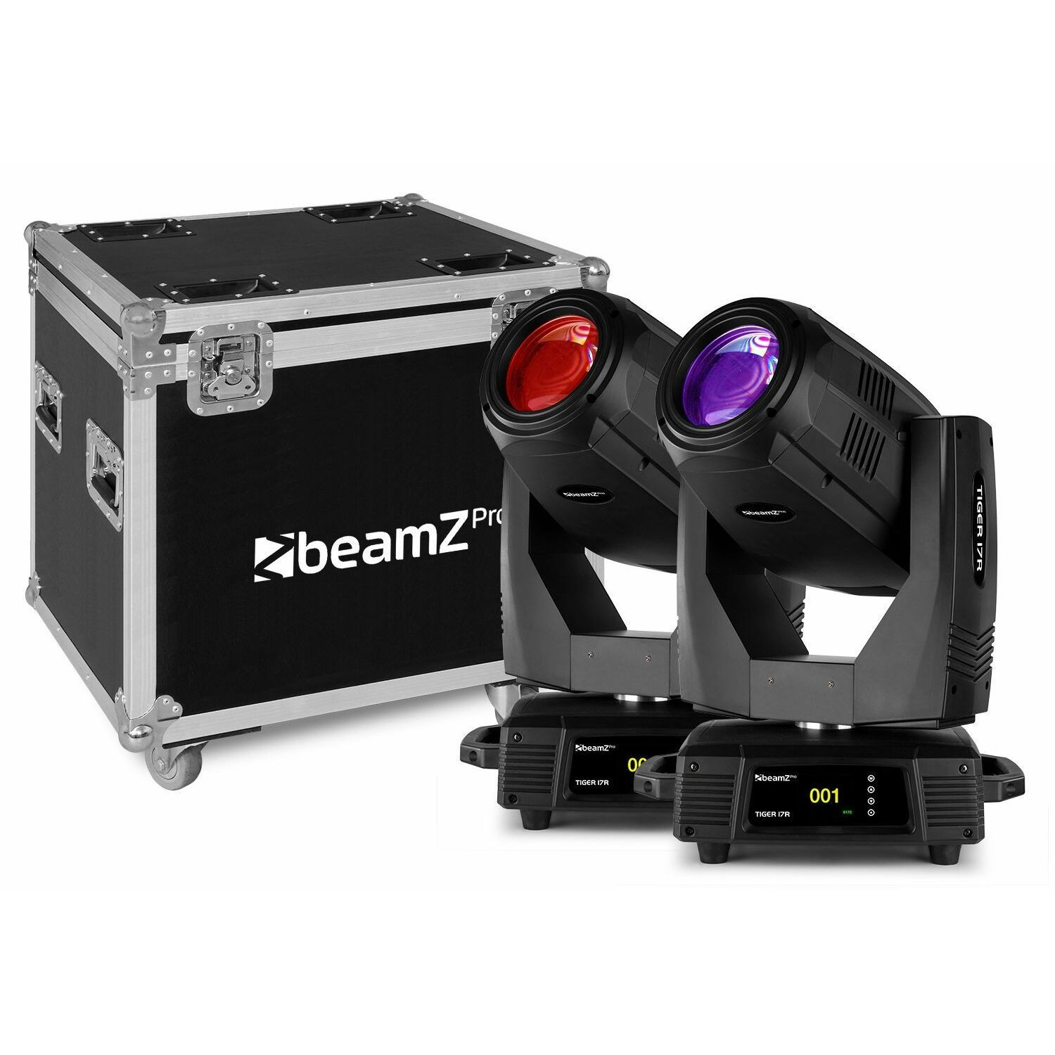 BeamZ Tiger 17R moving head 350W - 2 stuks in flightcase