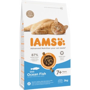 Iams Senior kattenvoer met zeevis 3 kg