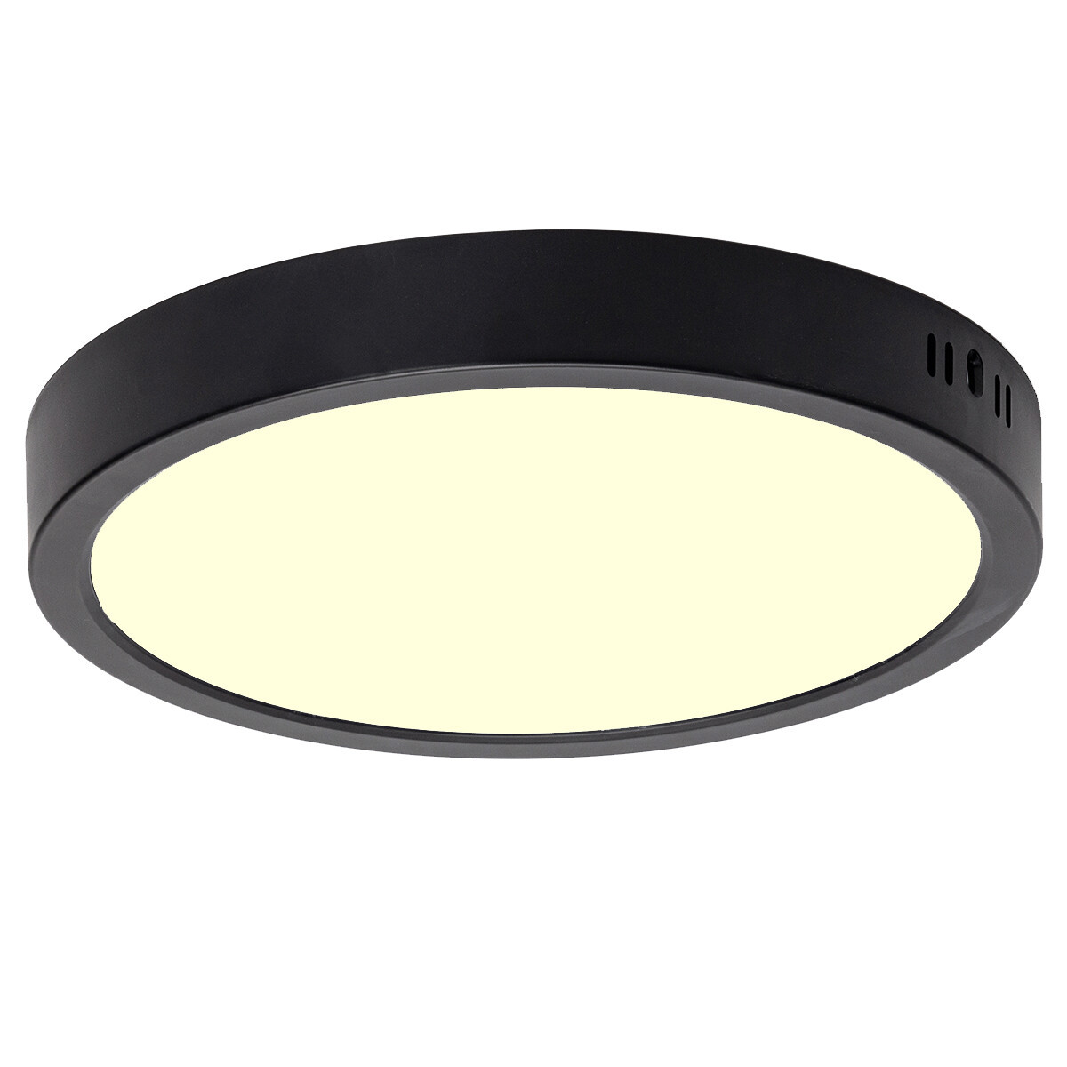 LED Paneel - Downlight - Velvalux - Ø30 - 24W 2700lm - Warm Wit 3000K - Opbouw - Rond - Zwart - Flikkervrij