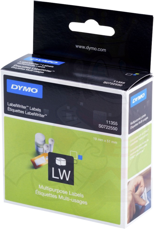 DYMO Authentieke Kleine Multifunctionele Labels (19 mm x 51 mm)