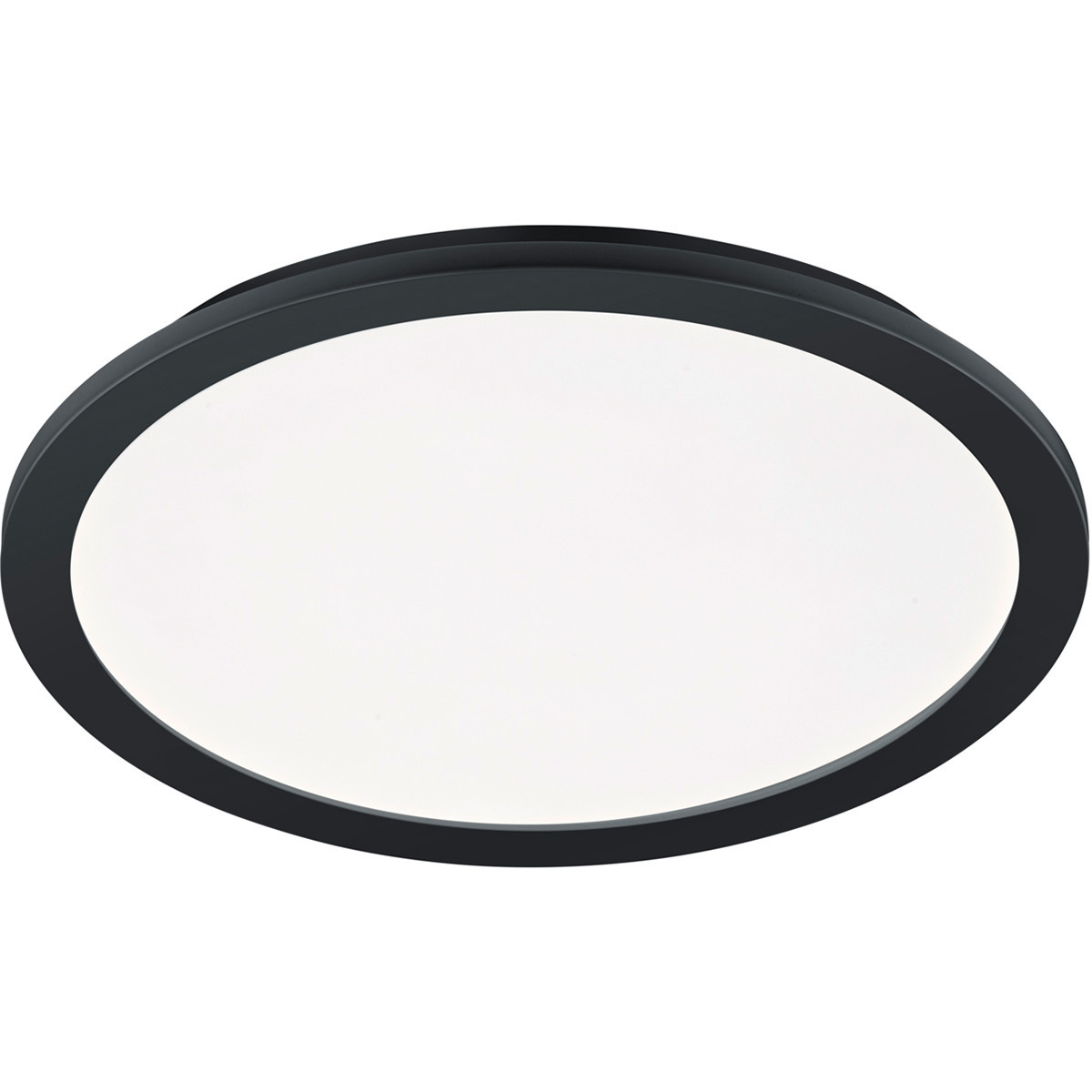 LED Plafondlamp - Badkamerlamp - Trion Camy - Opbouw Rond 22W - Spatwaterdicht IP44 - Dimbaar - Warm Wit 3000K - Mat Zwart