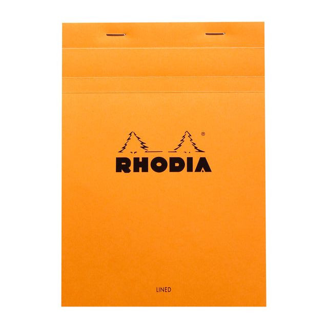 Schrijfblok rhodia a5 lijn 80vel 80gr kantln or