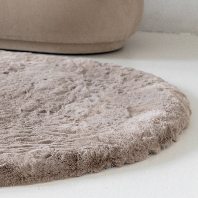 Vloerkleed Comfy Ovaal 80 x 120 cm Taupe - Grandstone - 80x120 cm - Dekbed-Discounter.nl