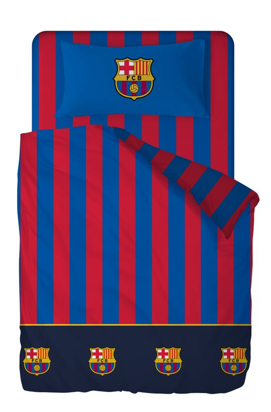 Fc Barcelona Dekbedovertrek stripes 240 x 220 cm (Kussensloop 45 x 175 cm) u