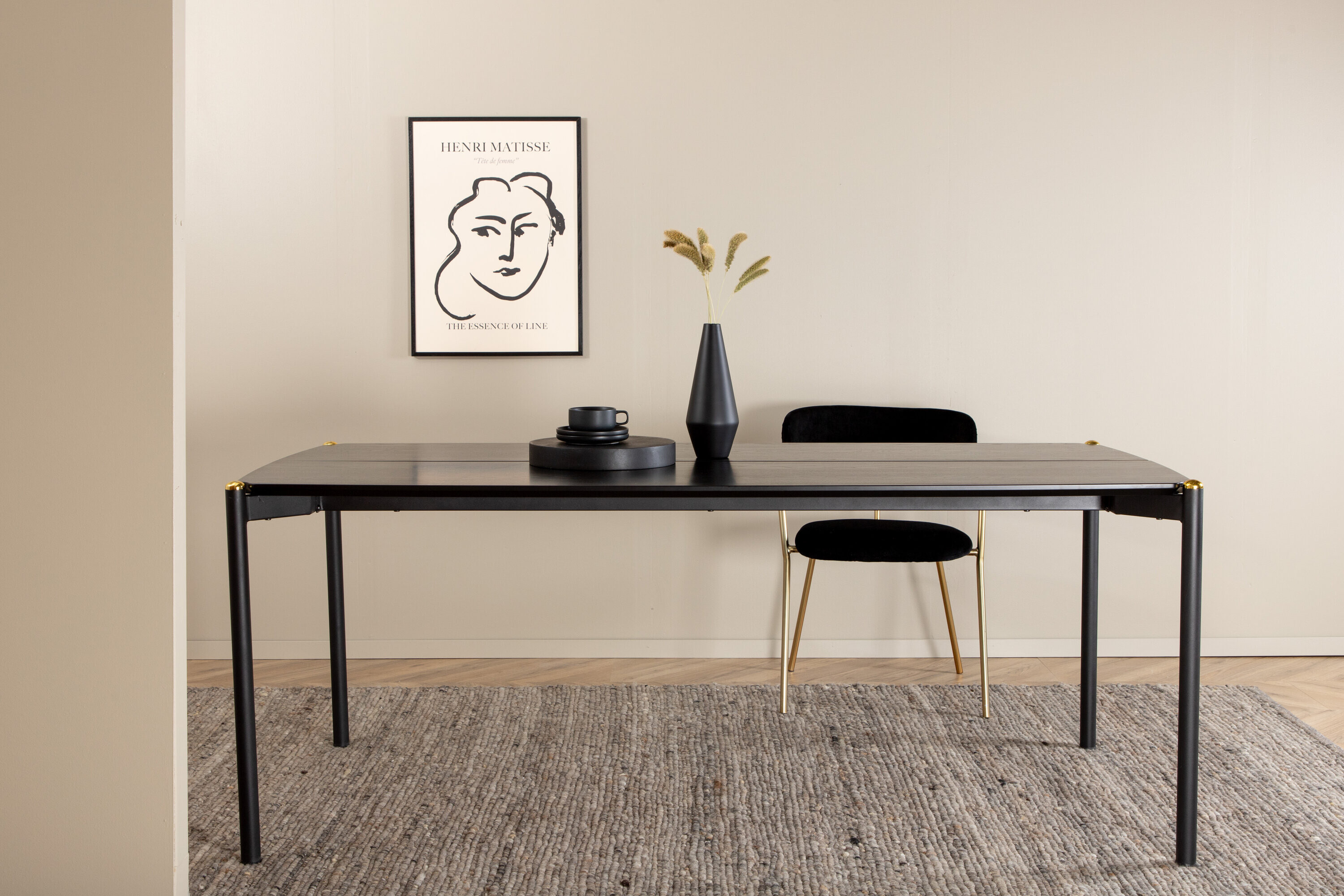 Nohr Eettafel Mishell MDF, 190 x 90cm - Zwart