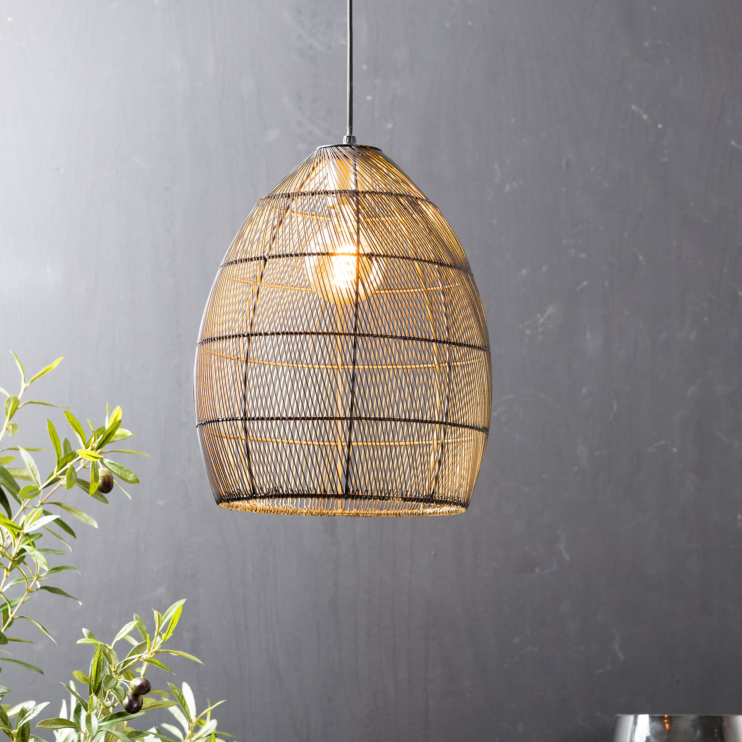 Light & Living Hanglamp Meya 30cm - Zwart