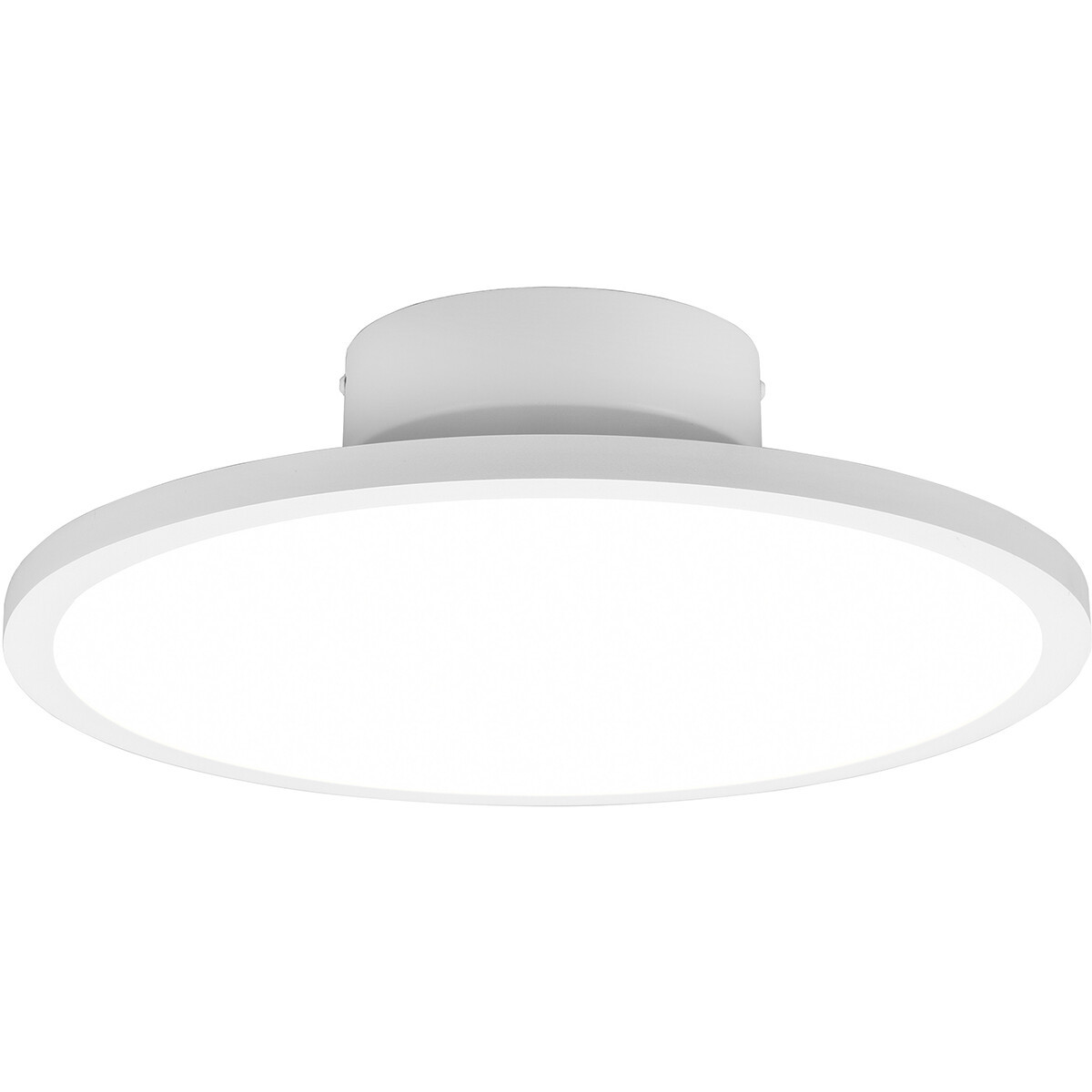 LED Plafondlamp - Plafondverlichting - Trion Trula - 29W - Natuurlijk Wit 4000K - Dimbaar - Rond - Mat Wit - Aluminium