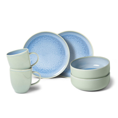 Villeroy & Boch Crafted Blueberry Ontbijtset 2 persoons, 6 delig