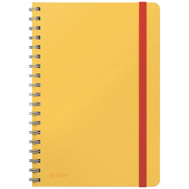 Notitieboek Leitz Cosy B5 lijn spiraal geel | 15 stuks