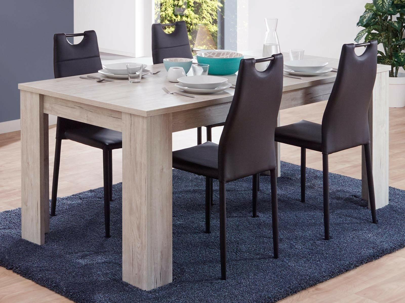 Rechthoekige eettafel GIORDANO 180 cm granule eik