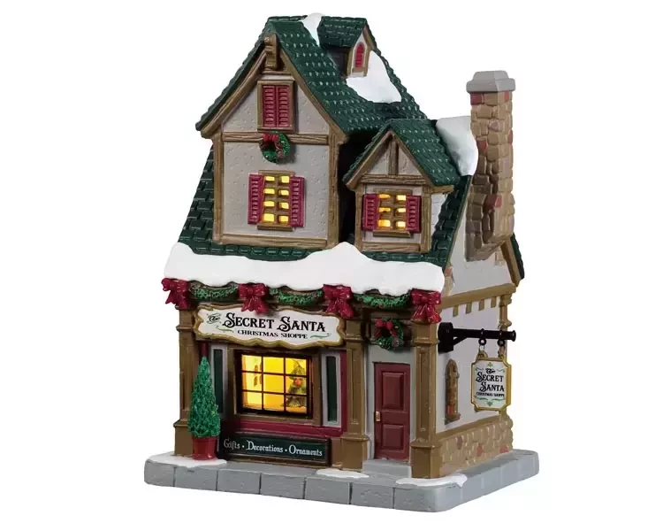 Lemax the secret santa christmas shoppe, b/o led