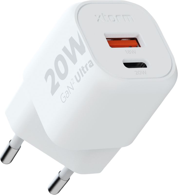 Xtorm Snellader met 2 Usb Poorten 20W Wit