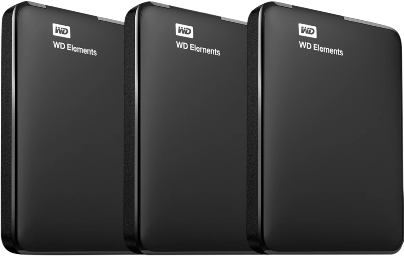 WD Elements Portable 1TB 3-Pack