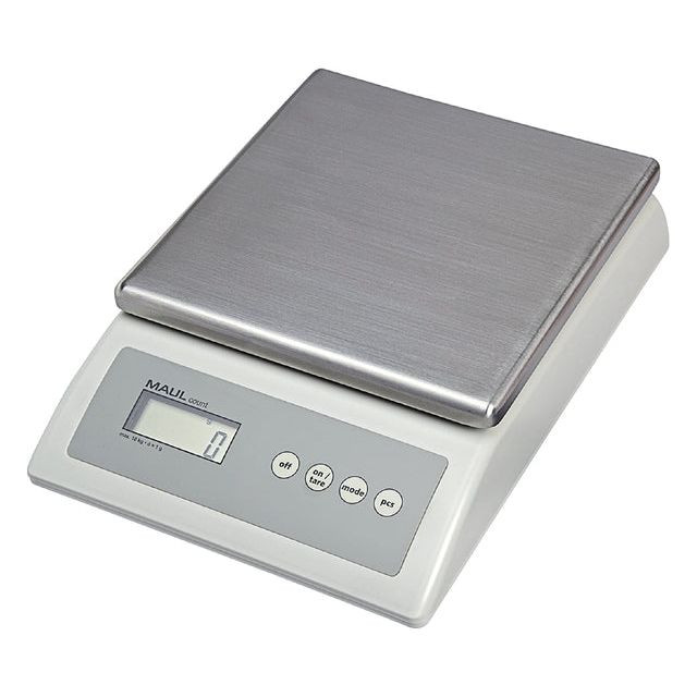 Pakketweger MAULCount 10kg metalen plateau 17x17.5cm 220V/+ batterij