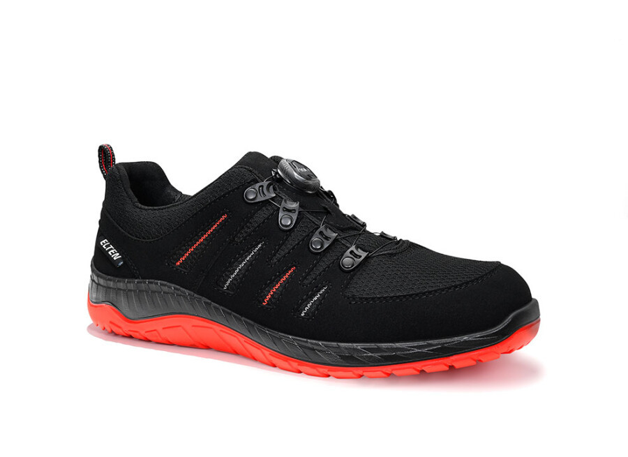 Elten werkschoenen - MADDOX BOA® - ESD S3 - zwart-rood - maat 41 - laag