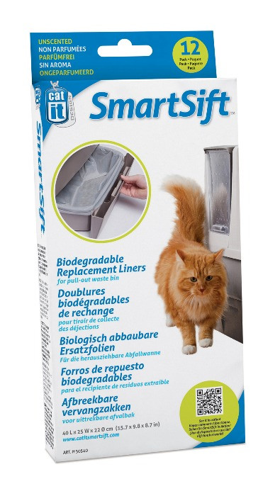 Cat It - SmartSift biologisch afbreekbare zak 40x25x22CM 40L / 12 zakken