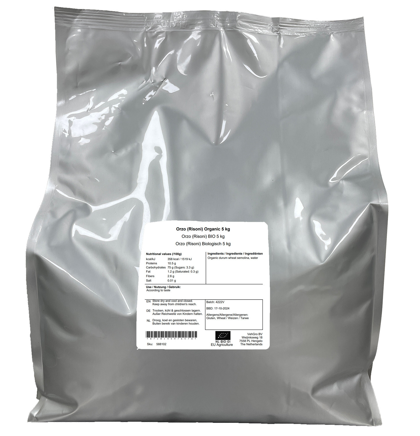 Orzo (Risoni) Biologisch 5 kg