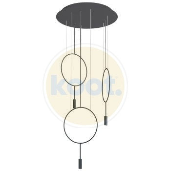 Estiluz - Revolta R70.3S hanglamp Zwart