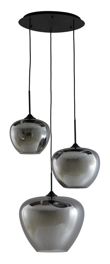 Light & Living Hanglamp Mayson 3-Lamps - Smoke