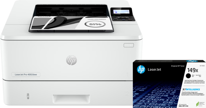 HP LaserJet Pro 4002dw + 1 extra zwarte XL toner