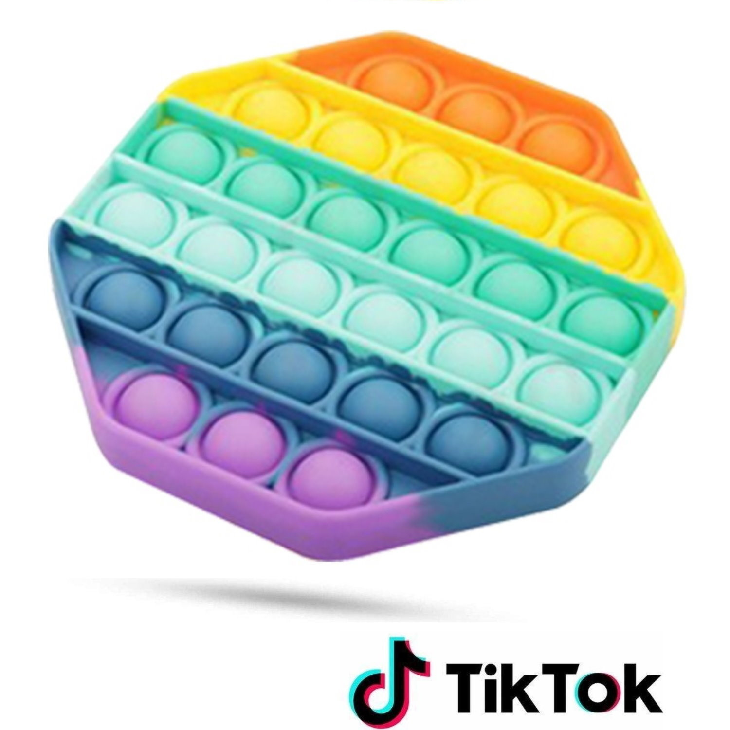 Pop it Fidget Toy Regenboog - Bekend van TikTok - Hexagon - Rainbow