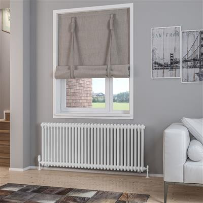 Eastbrook Rivassa 2 koloms radiator 145x60cm staal 2014W wit glans