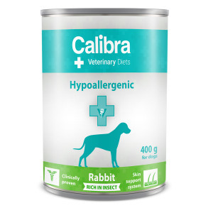 Calibra Veterinary Diets Hypoallergenic konijn met insecten natvoer hond 24 x 400 g