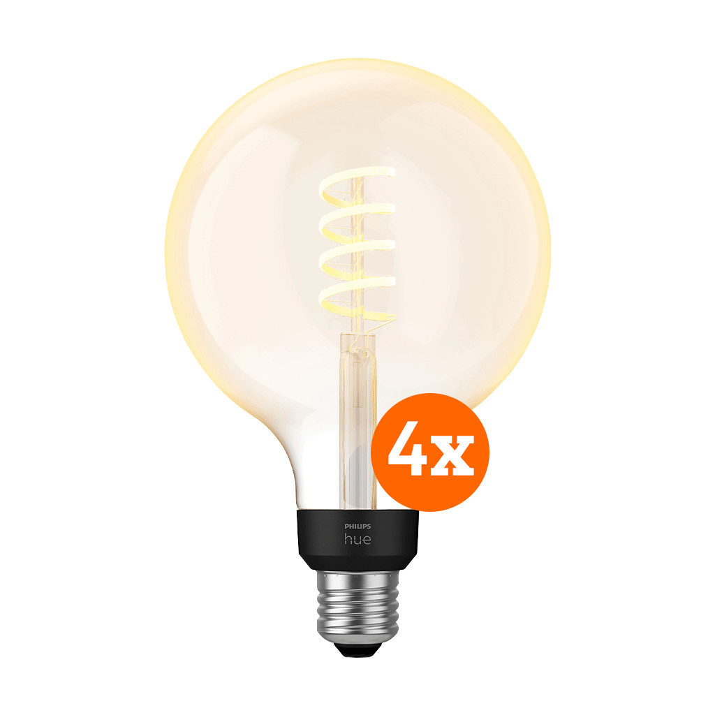 Philips Hue Filament White Ambiance Globe XL 4-pack