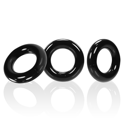 Oxballs Willy Rings - 3-pack Stretchy Cockrings - Black