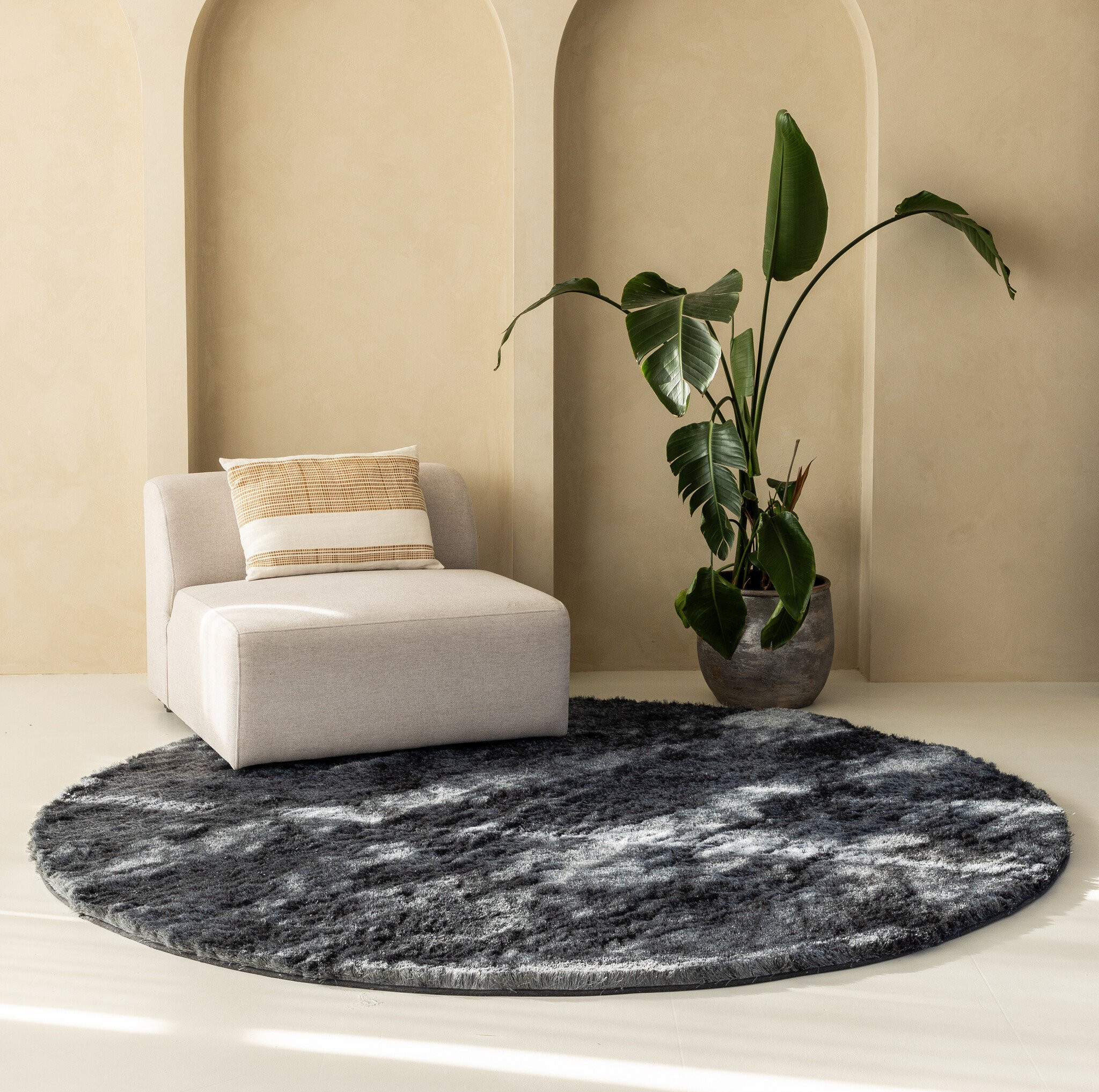 Vloerkleed Sense Antraciet - Grandstone - Rechthoek 3-6 mm - Dekbed-Discounter.nl