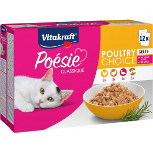 Vitakraft Poésie Classique Poultry Choice in gelei natvoer kat (12 x 85 g) 3 verpakkingen (36 x 85 g)