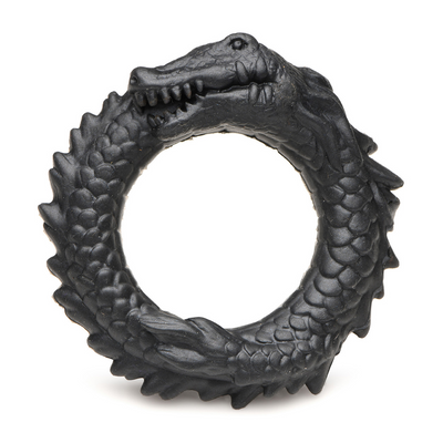 XR Brands Black Caiman - Silicone Cock Ring - Black