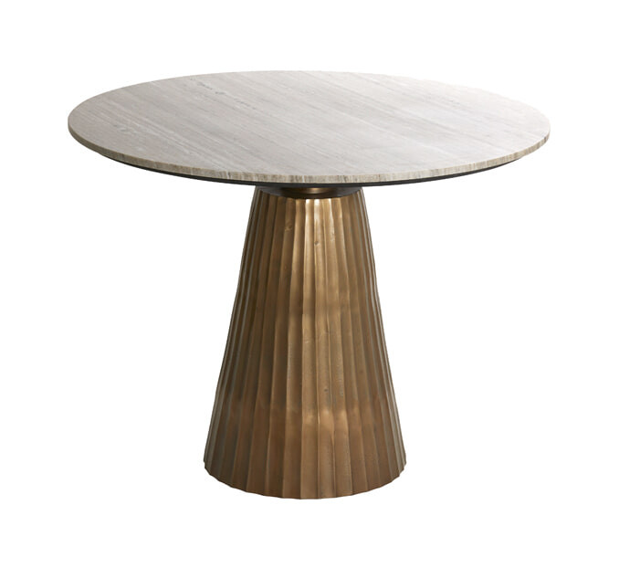 Light & Living Ronde Eettafel Rianne Marmer, 100cm - Brons