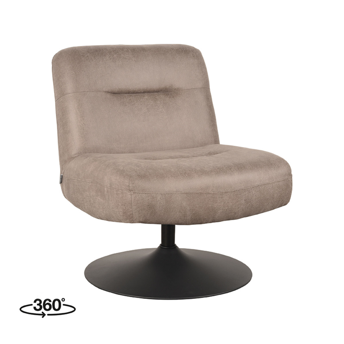 LABEL51 Fauteuil Eli - Taupe - Microfiber