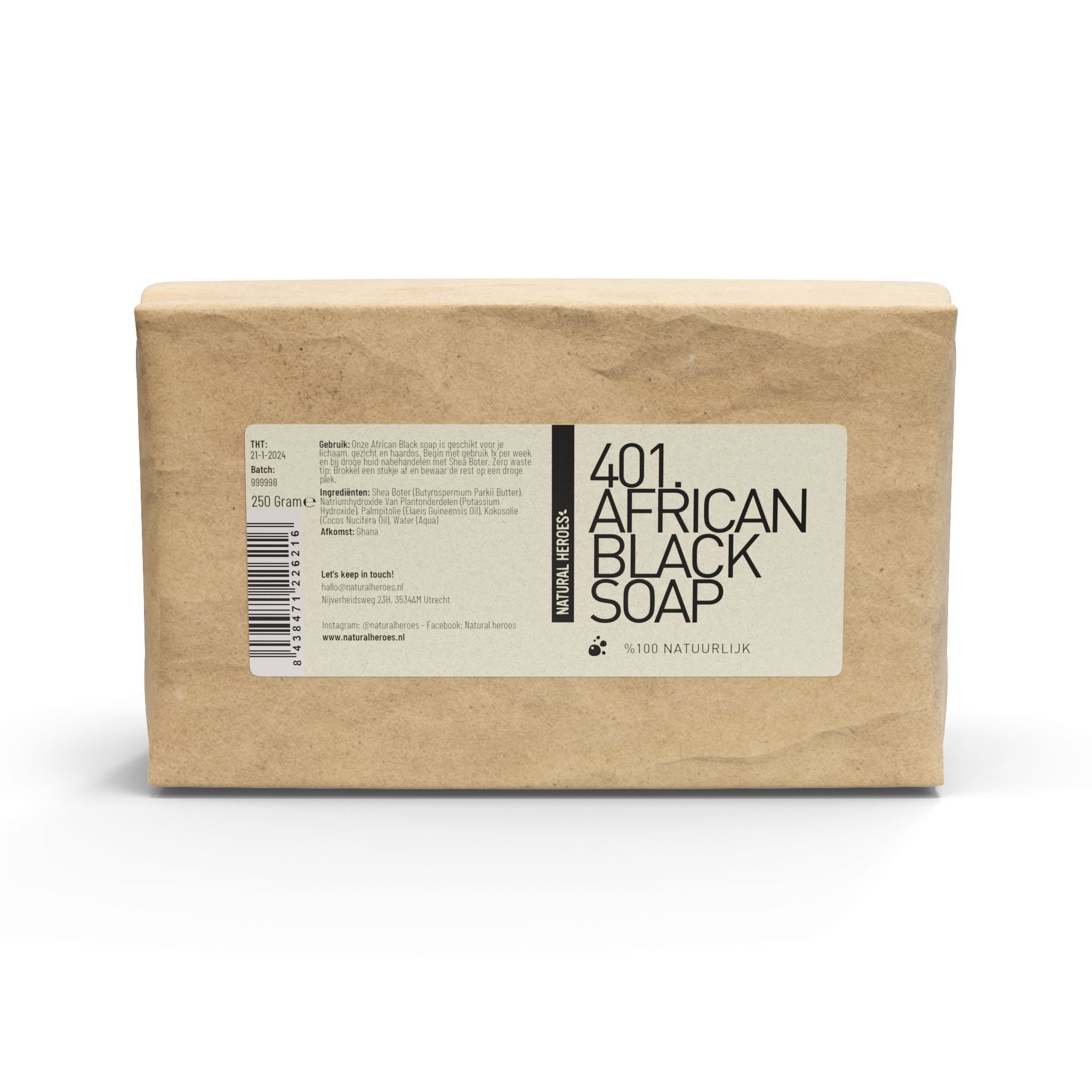 African Black Soap (100% natuurlijk) 250 gram