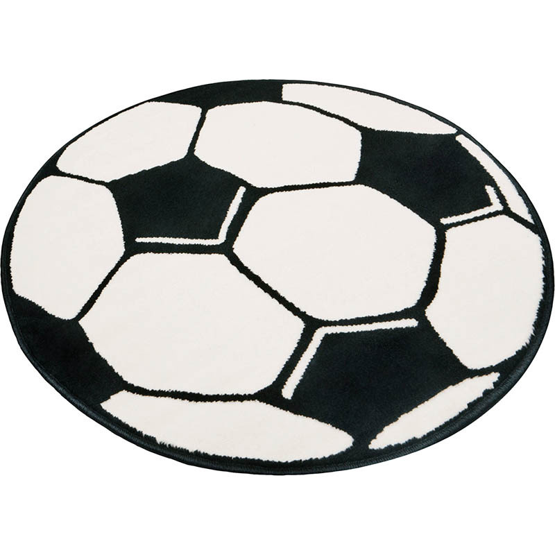 Kindervloerkleed Velours Voetbal Multicolor - Hanse Home Fußüball - Rond - Dekbed-Discounter.nl