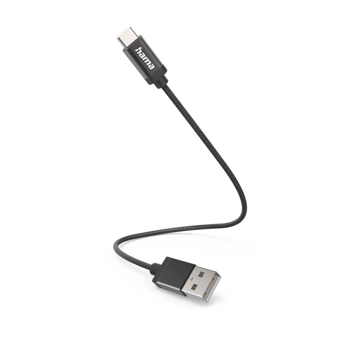 Hama Charging Cable USB-A USB-C 0.2 m Nylon Oplader Zwart