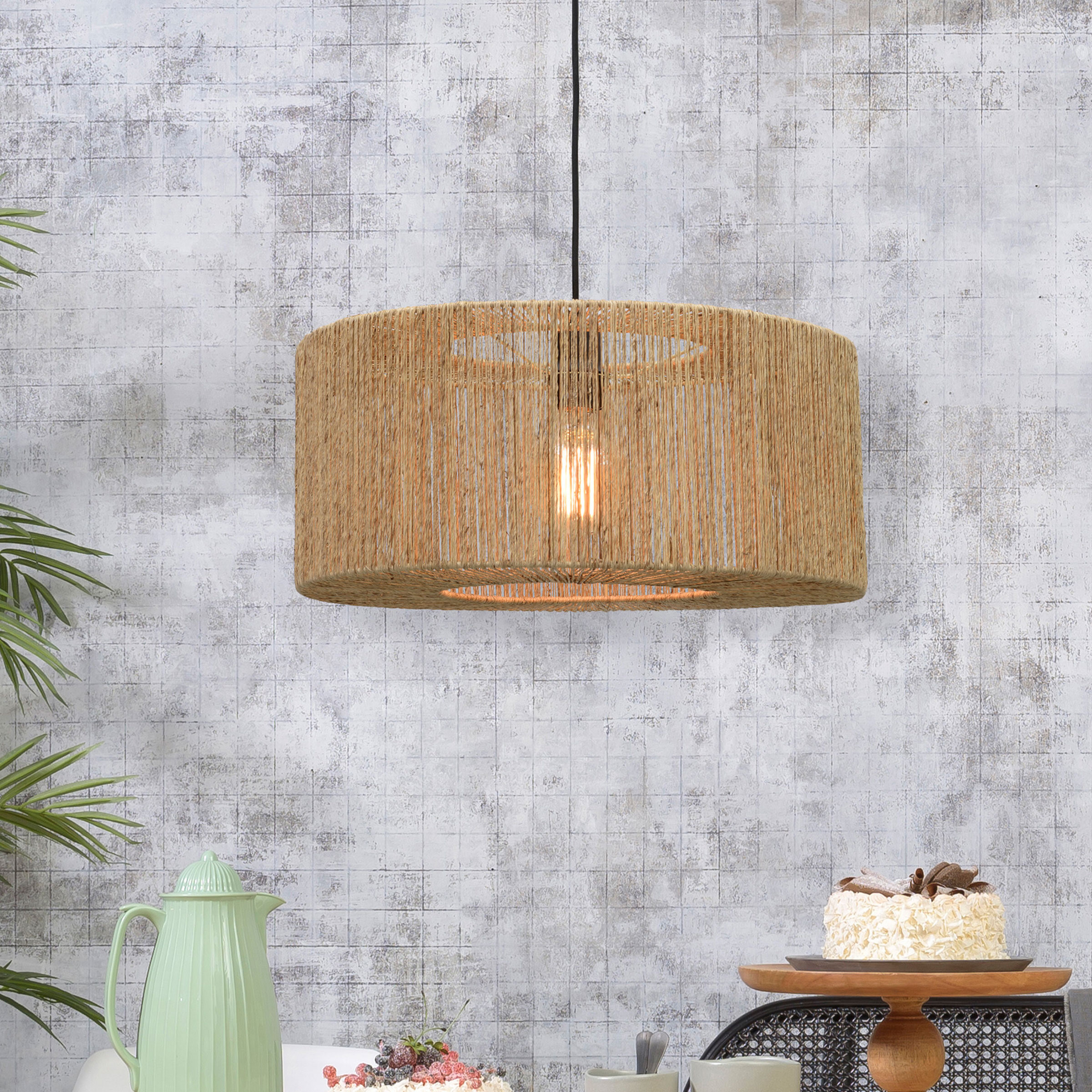 GOOD&MOJO Hanglamp 'Iguazu' Small, Jute, kleur Naturel