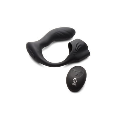 XR Brands Silicone Prostate Plug with Cockring and Remote Control